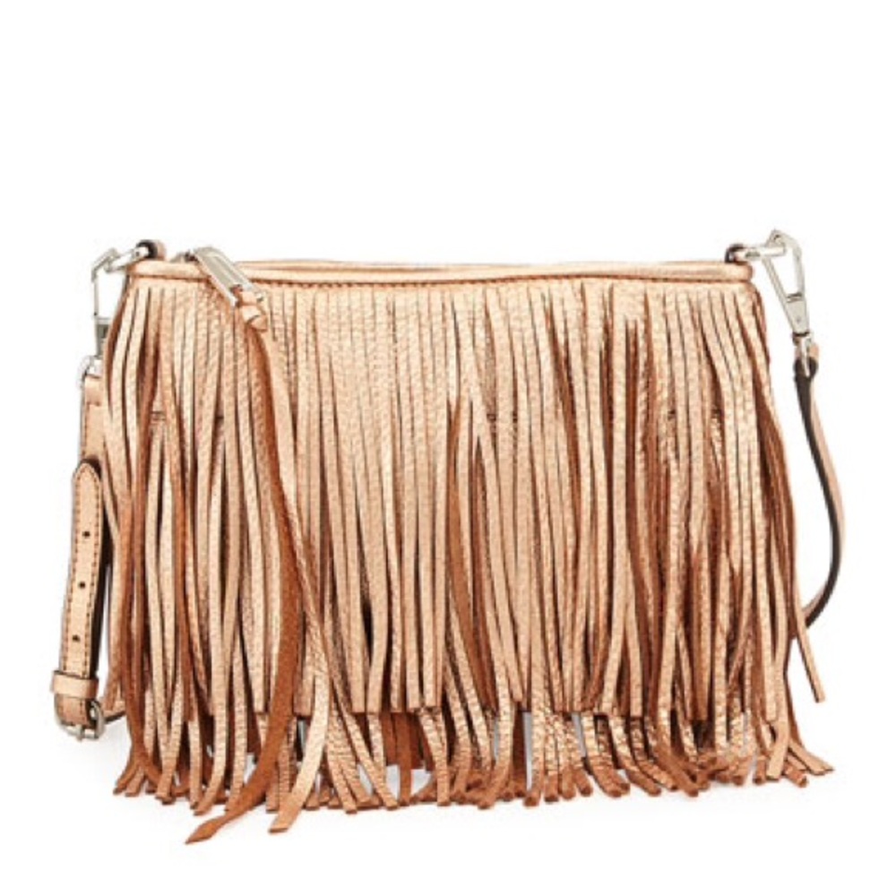 Rebecca Minkoff Finn Crossbody Bag Metallic Rose
